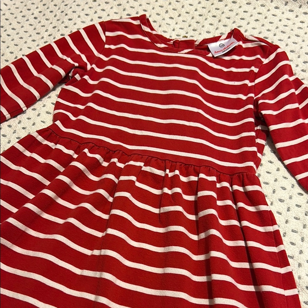Hanna Anderson Red and White Striped Kids Dress